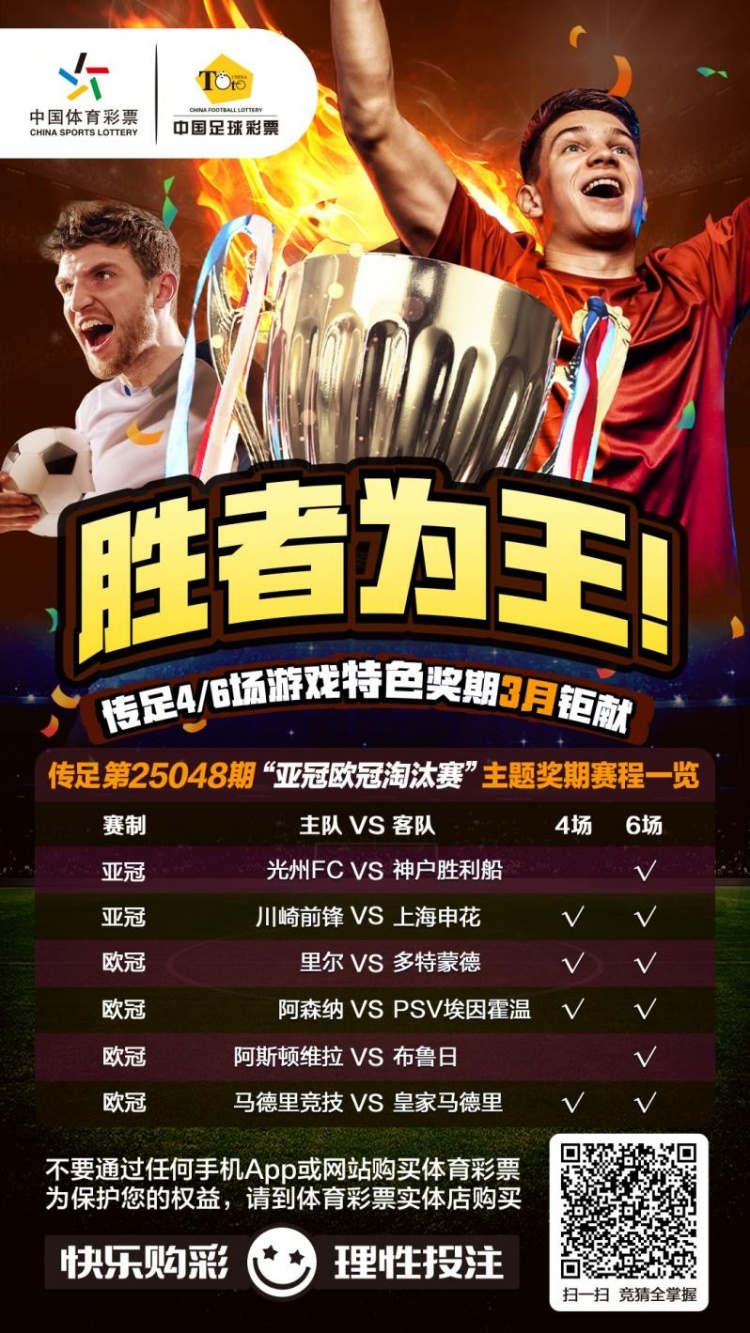  勝者為王！傳足特色獎(jiǎng)期第25048期聚焦亞冠歐冠淘汰賽
