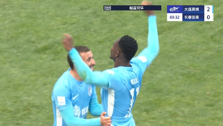  馬萊萊大連處子球！呂焯毅助攻馬萊萊破門，大連英博2-0亞泰